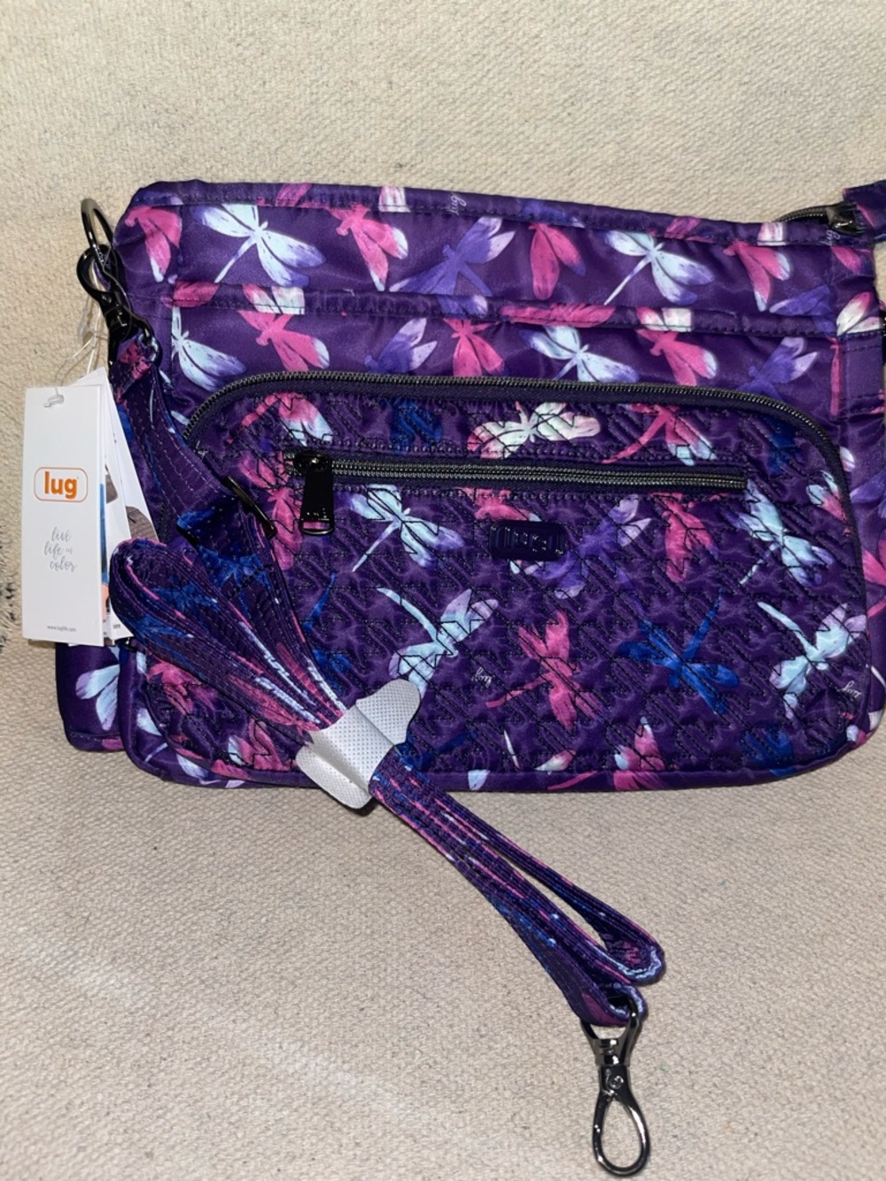 Lug Shimmy Crossbody Dragonfly Purple - New - Picture 6 of 11